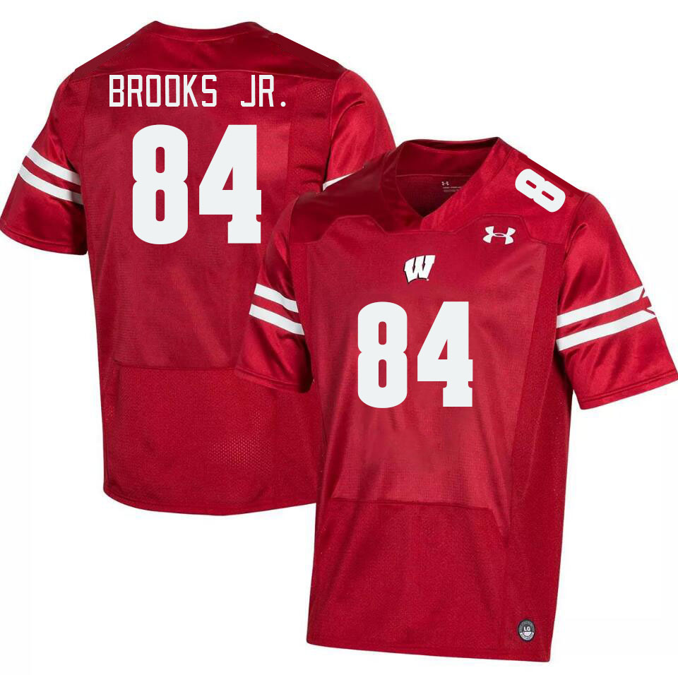 Men #84 Chris Brooks Jr. Winsconsin Badgers College Football Jerseys Stitched Sale-Red - Click Image to Close